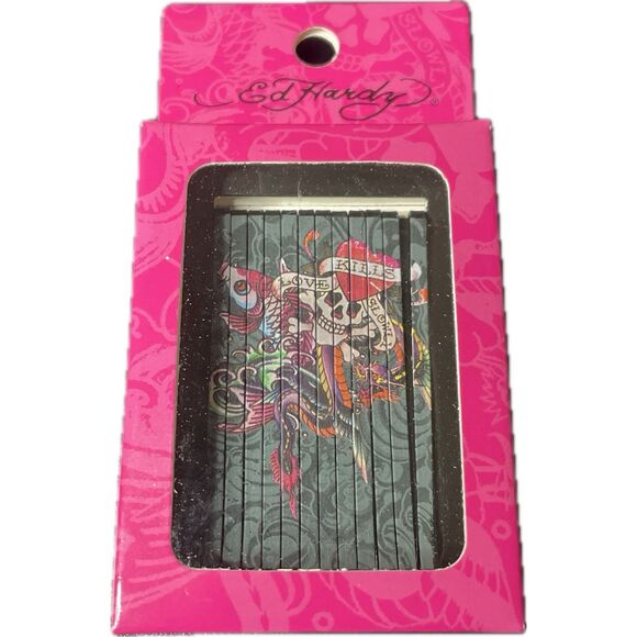 Ed Hardy "Love Kills Slowly" Bobby Pins Hair Pins (set of 12) - Picture 1 of 2